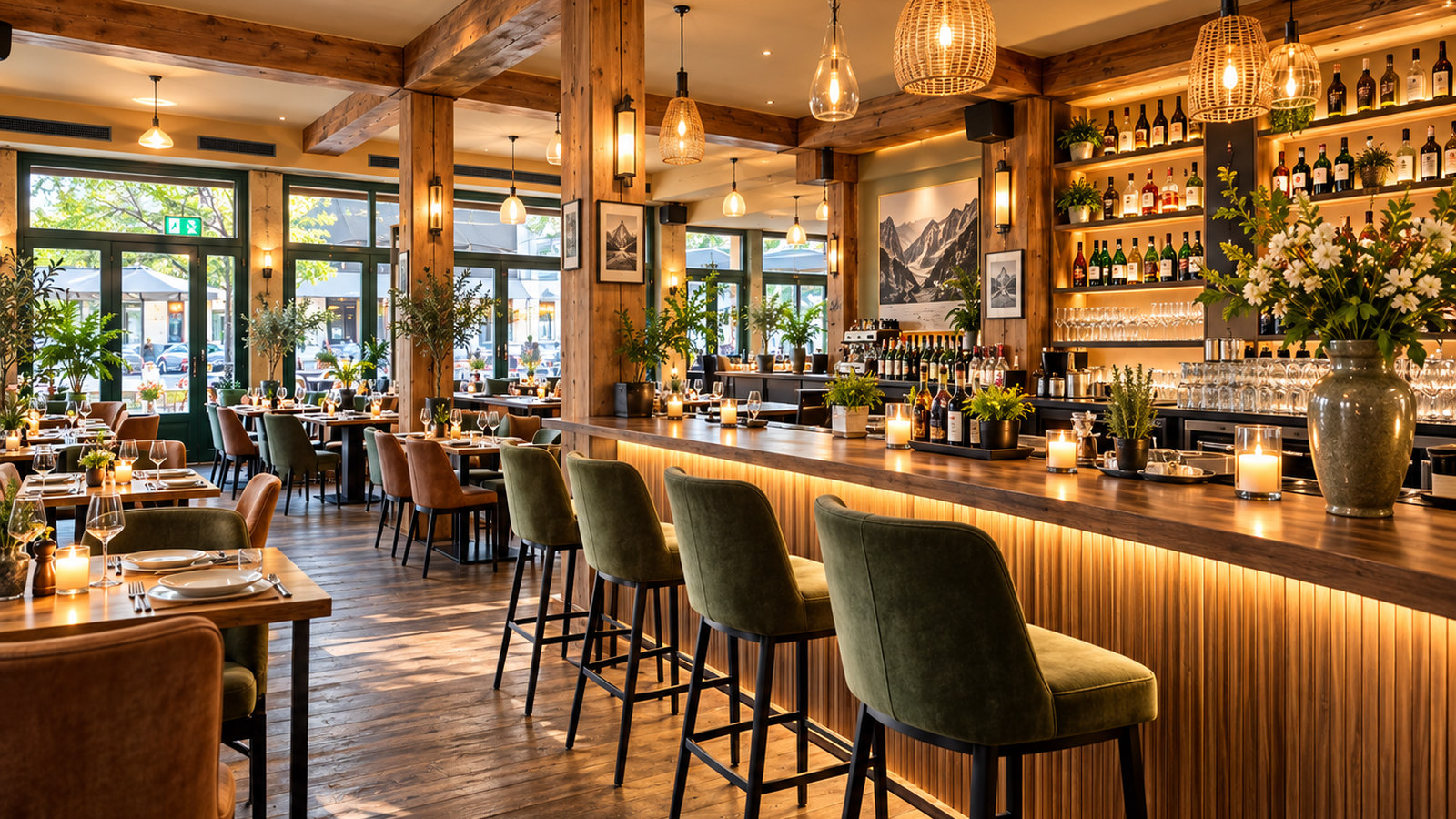 Konzeptbild Bar und Lounge im Alpine Social Club Meiringen